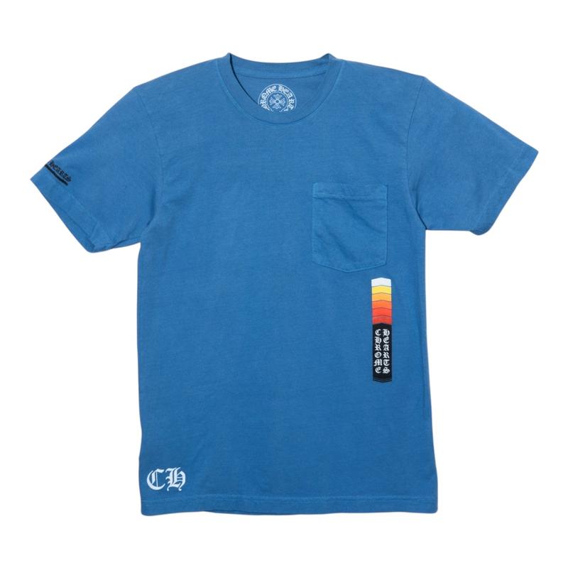 Chrome Hearts Turbo Logo Short Sleeve Tee Shirt Blue Multi