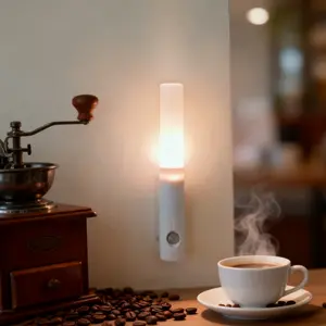 Smart Motion Sensor Night Light, Ambient Lights, Rechargeable LED Wall Lamp with Magnetic Base, Easy Installation for Bedroom Kitchen Hallway, Nightlight For Bedroom