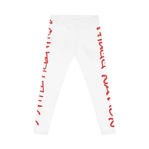 Country Things Leggings | Black leggings with red script side text