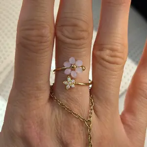 EVRY JEWELS Gold or Silver Plated Women's Sweet Bloom Ring