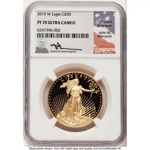 Modern Bullion Coins (2019-W Proof Gold Eagle 1 oz John Mercanti)
