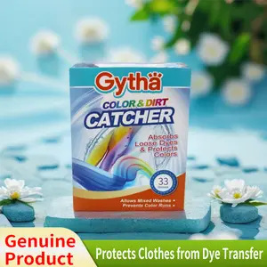 Color-absorbing sheets for laundry, fragrance-free color-catching sheets, a household essential for preventing color transfer when washing clothes