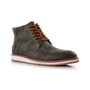 Ferro Aldo Birt classic cap-toe sneaker boots, in Rust Grey, Men's Size 6.5 - 13