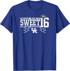 Kentucky Team Football Sweet 16 2025 Mens March Madness Royal TShirt 45743 726