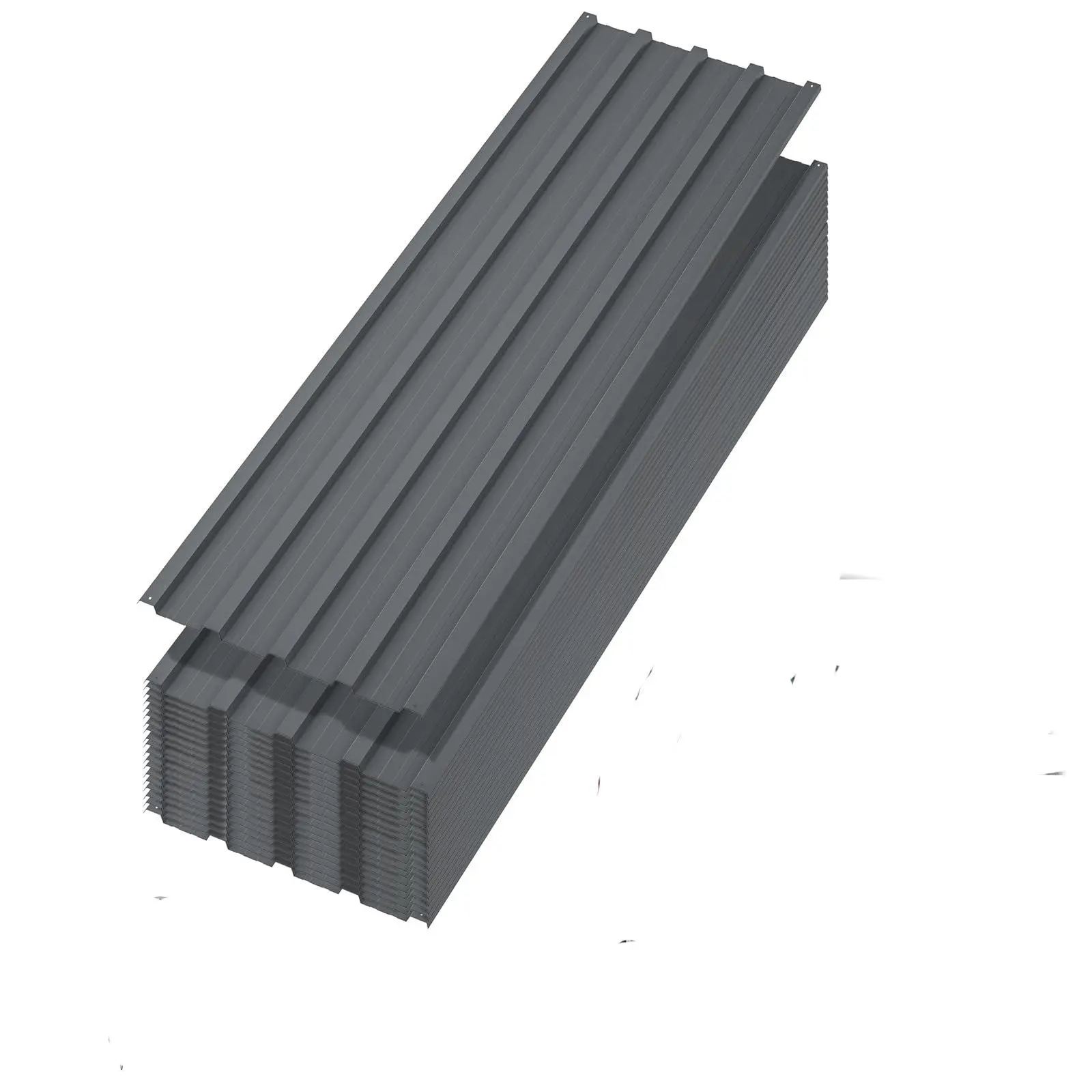 GARVEE 20 Pack Metal Roofing Panels, 5ft Corrugated Roof Sheets Galvanized Steel Waterproof for Carport/Shed/Patio