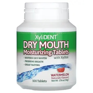 XyliDENT Dry Mouth Moisturizing Tablets with Xylitol, Watermelon, 100 Tablets