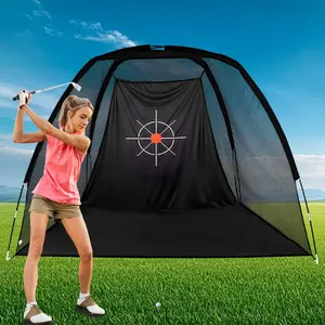 56 Inch Golf Net with Target for Outdoor Training High-Impact Hitting Net Extender Enhances Skills Birthday Present