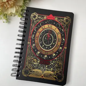 2026 Spiritual Growth & Daily Organization Planner, Spiral-Bound with Moon Phases, Reading, Listening & Personal Growth Sections, Vintage Witchy Artwork, Monthly Tabs