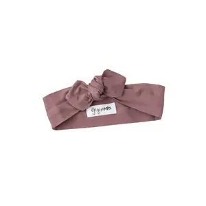 Mauve TOPKNOT HEADBAND Soft Bamboo Solid Minimalistic Newborn Baby Hair Accessories