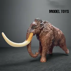 Prehistoric Animal Model Realistic Woolly Mammoth Toy Ice Age Figurine Action Figure Boy Birthday Gift Collection Detailed Handmade