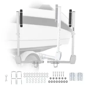 VEVOR Boat Trailer Guides, 27.6-41.3 in Height Adjustable Trailers Guide, 2PCS Thickened High-Duty Trailer Guide-Ons with Smooth Roller Guidance, for Over 16 in Larger Fishing Boats, Runabout Boats