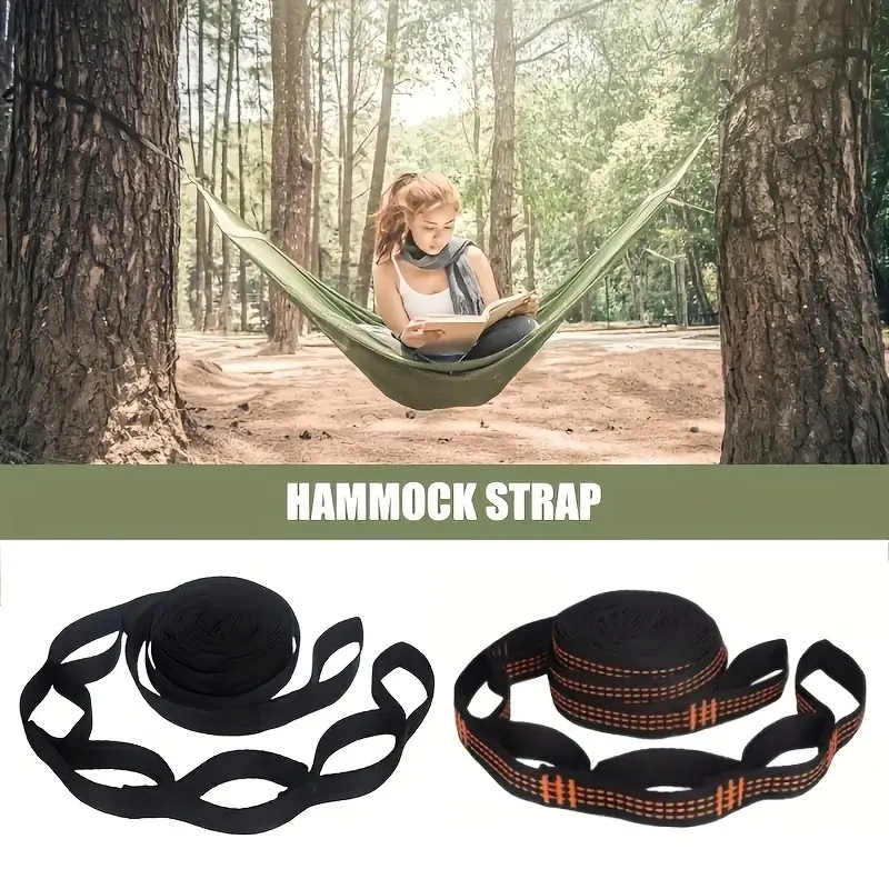 Heavy-Duty Hammock Straps 2pcs, 400 Weight Capacity, Tree Hanging Ropes, High-Strength 800 Total Load, Outdoor Gear for Camping, Hiking, Swing, Backyard, Durability