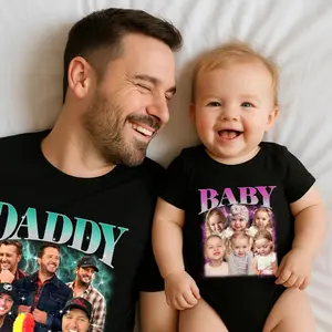 Custom Shirt For Mom, Dad, Kid And Baby, Custom Bootleg Shirt, Personalized Your Name, Your Photo, Vintage Graphic 90s, Birthday Gift, Gift For Family