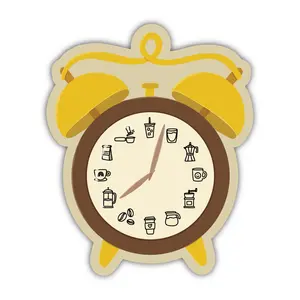 Coffee Clock Sticker