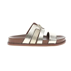 Easy Spirit Womens Trevin Metallic Slide Footbed Casual Sandals Casual Low Heel 1-2" - Gold