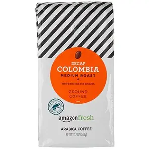 Fresh Decaf Colombia Ground Coffee, Medium Roast, 12 Ounce