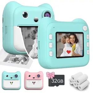 Children Instant Print Camera with 6x Zoom, 1080P HD Printing, Includes 32GB SD Card, Perfect Birthday and Christmas Gift for Ages 3-12