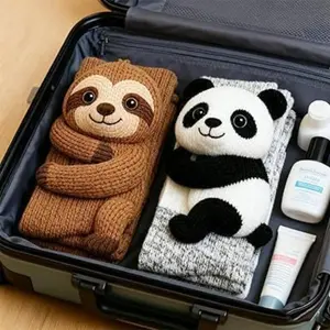 3D Knit Animal Socks, Knitted Plush Animal Pattern Socks - Cute Animal Design Socks, One size fits all, Quirky Style, Novelty Design, Soft Fabric, Durable Stitching, Unisex.