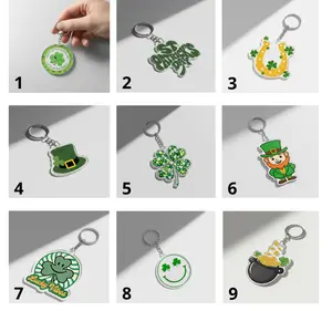 St Patrick's Day Acrylic Keychain, Gift For BFF, Gift Ideas
