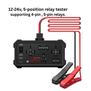 Black Guardian 12-24V 7-in-1 Relay Tester for Car , RVs & Marine,Automotive Circuits Portable Diagnostic Tool with 10-Cycle Stress Test & Pro-Grade Accuracy for Easy Troubleshooting