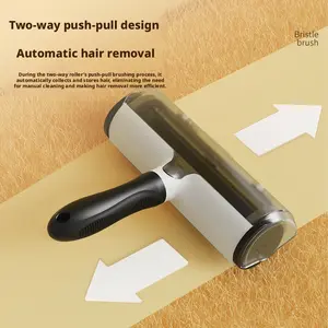 Pet roller-type hair removal brush, hair suction device, lint roller, hair removal brush for clothes, hair cleaner, roller brush