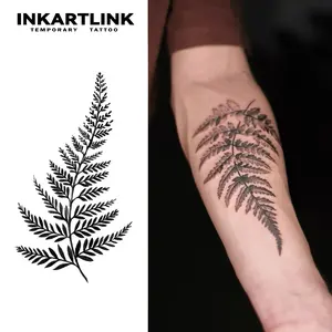 INKARTLINK Tattoo Tech, 2 Sheets Semi-Permanent Temporary Tattoos ,Sensitive Plant,Adult Art Design,Lasts 1-2 Weeks, Waterproof, Realistic Look, No Adhesive, No Reflection,For Man And Woman,Ideal for Swimming, Party