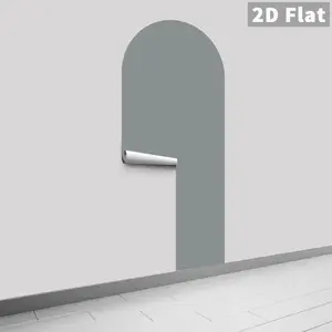 Stickable Curved Feature Wall Stickers, Simple Artistic Style, Covering Wall Defects, Tenant Friendly Home Decoration, Universal Use