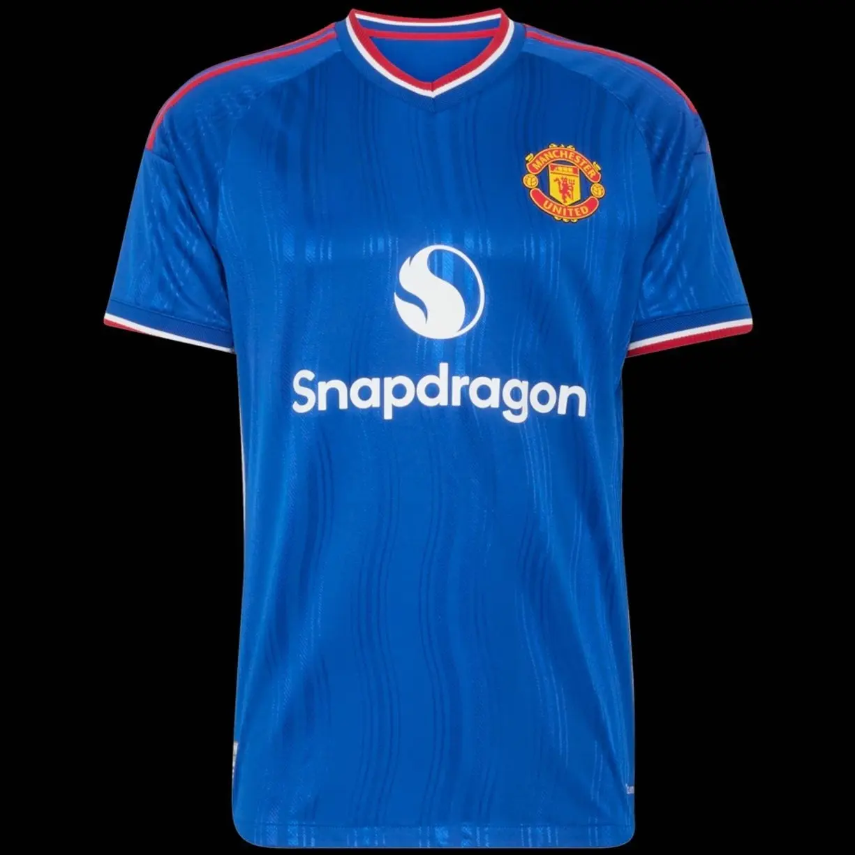 Unisex Blue Soccer Jersey Personalized MU Away Shirt Football Shirt Breathable Fan Style Tee 2026/2027