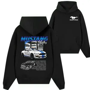 Ford Mustang Shelby Hoodie – Vintage Muscle Car Graphic Pullover, Classic American Auto Racing Streetwear for Men