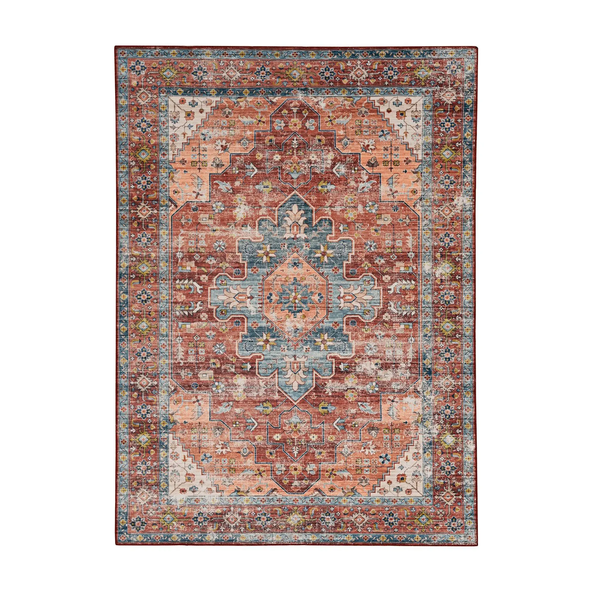 Linon Home Amias Washable 5'x7' Non-Slip Decorative Rug