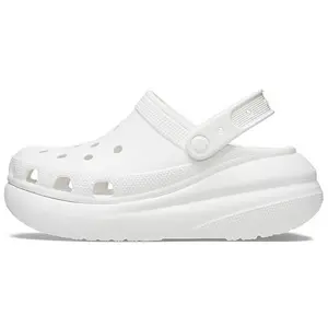 Crocs Crush Clog EVA Foam Slip-On Shoes for Men and Women – Lightweight, Ventilated, 5.2 cm Heel, White Verifiable, with credentials and supporting global authentication