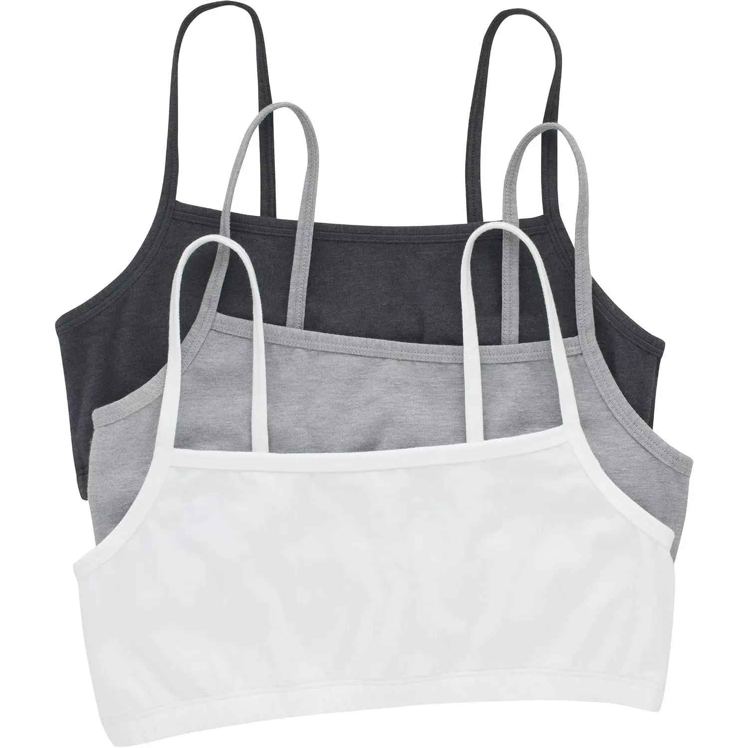 Women's String Bralette Pack, 3-Pack, Cotton Sports Bralette Bras for Women, Solid or Assorted Wireless Bras