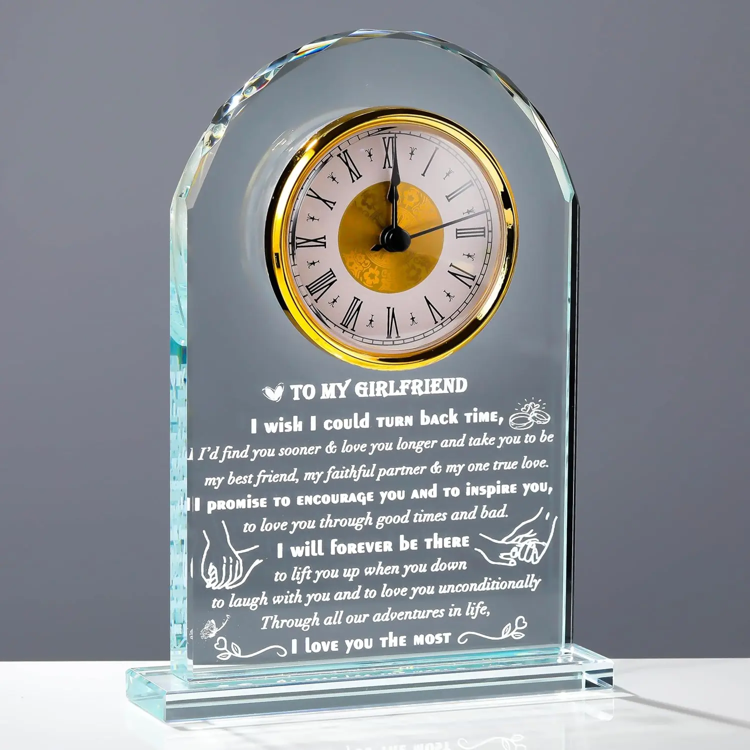 Personalized  Clock Gifts for My Girlfriend on Christmas, Birthday, Anniversary, Valentines Day