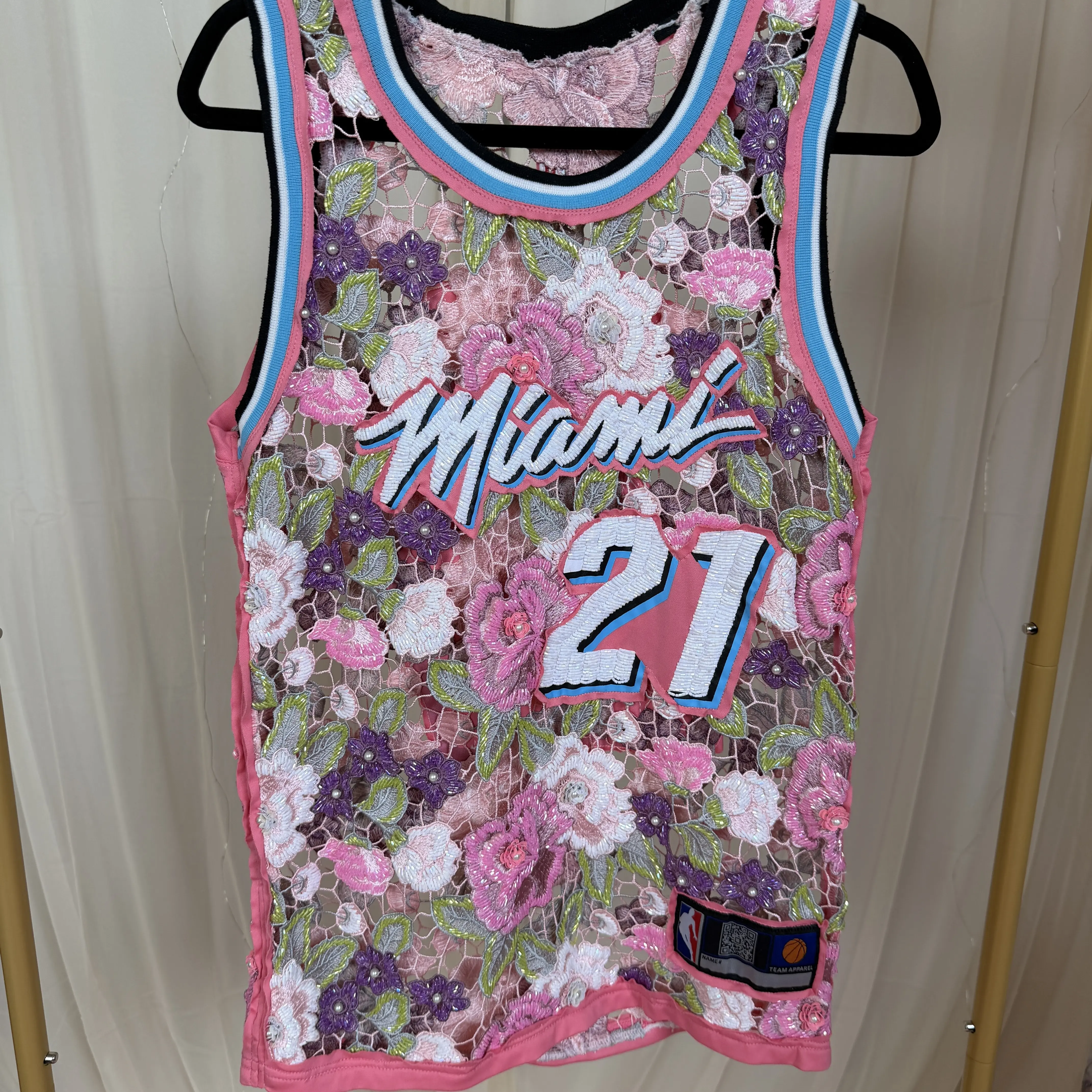 #220 LunaSparkle handmade designer Summer Sleeveless Personalized Embroidered Floral Trendy Vest