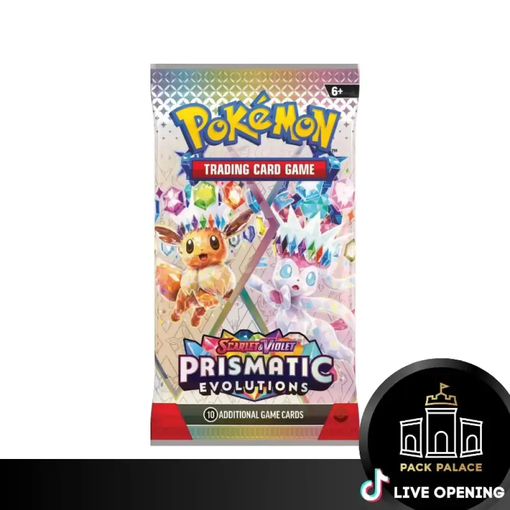 Pokemon English SV8.5 Prismatic Evolutions Elite Trainer Box and Collection Boxes  CARDS LIVE OPENING - TikTok Shop