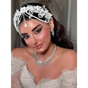 Elegant Ladies Pearl Rhinestone Hair Clip, Perfect Wedding Bride Accessory, Photography Party Holiday Costume Jewelry
