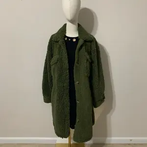 Green Sherpa Teddy Winter Coat