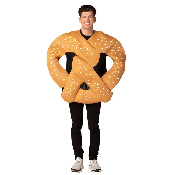 Menswear Adult Pretzel Costume, Polyester-Foam Fabric Clothes for Men's Special Occasion Events