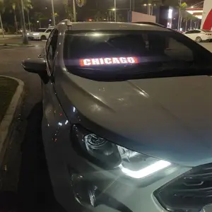 Chicago Football LED Car Sign, Bluetooth App Controlled Windshield Display, Scrolling Text Animation for Trucks, Bear Game Day Car Decor, Personalized Chicago Fan Accessory, DIY Scrolling Message Board