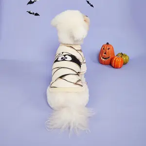 Pet Clothes, Cute Mummy & Eye & Spider Print Pet Hoodie, Soft and Comfortable Halloween Pet Clothes for Small Medium Dog Cat