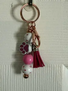 Pet Lovers Beaded Keychain