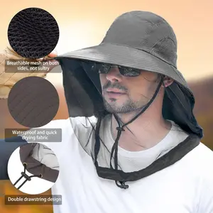 Mosquito Net Hat, Sun Hat Mosquito Head Net Hat Fishing Hat with Net Mesh for Outdoor Hiking Gardening Men Women