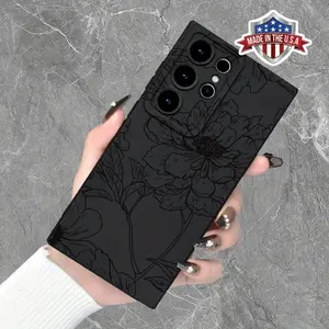 Premium Flower Pattern Angel Eye Matte Texture Full Protection Anti-Fingerprint Black TPU Soft Phone Case with Lens Protector for Samsung Galaxy S20FE 2022 5G S21FE S23Fe/Ultra/Plus Gifts for Women Men Protective Cover Smartphone Cellphone