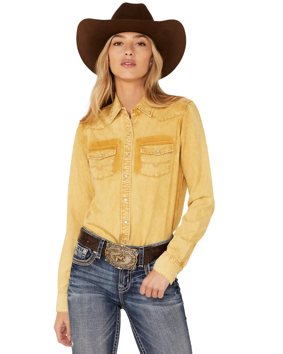 Kimes Ranch Women's Women'S Kaycee Denim Long Sleeve Pearl Snap Western - 1112533