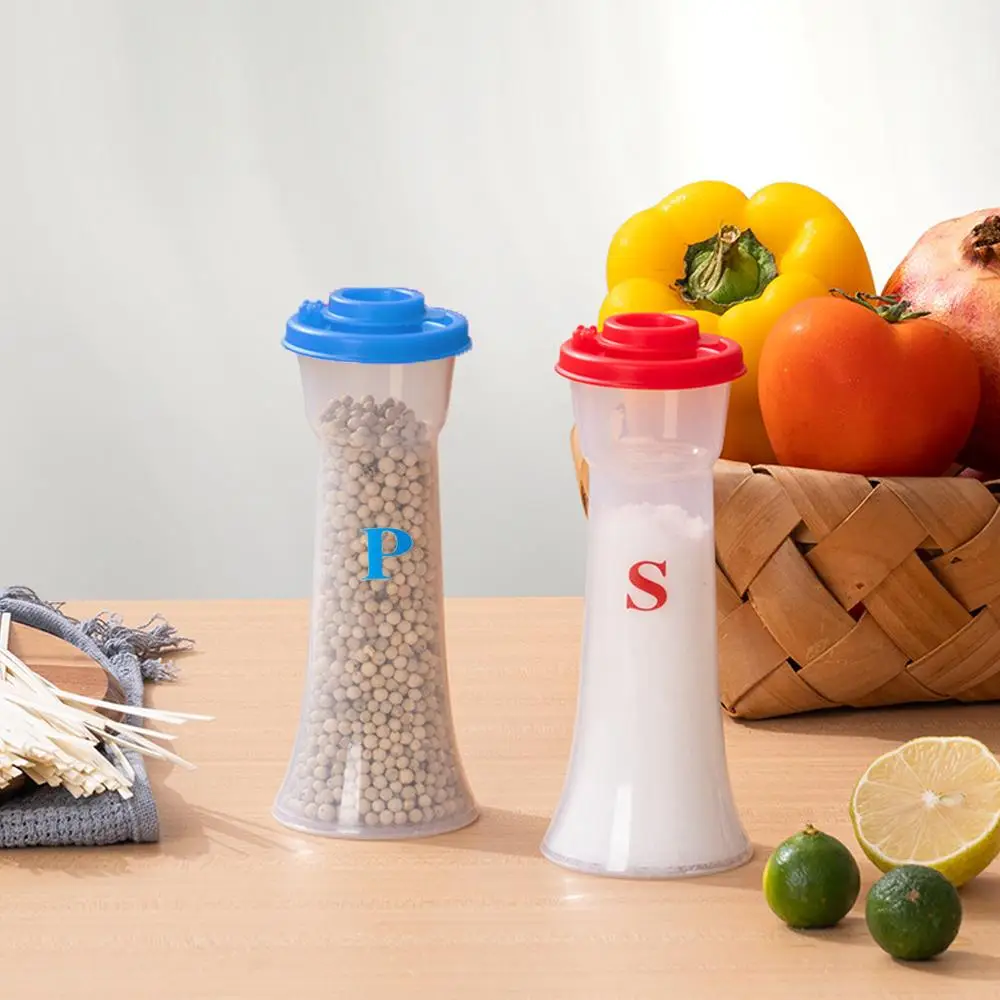 Salt & Pepper Shaker, 2 Counts/set Seasoning Bottle with Lid, Salt & Pepper Shaker, Seasoning Container for Home Kitchen Restaurant Camping