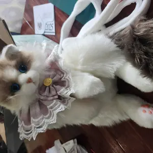 Product Review of 【TikTokShopBacktoSchool】Chongker Stylish Daypack Plush Cat Backpack - Realistic Stuffed Animal Fashion Accessory & Unique Gift for Cat Lovers - 1 Set Gift Wrap from S**a