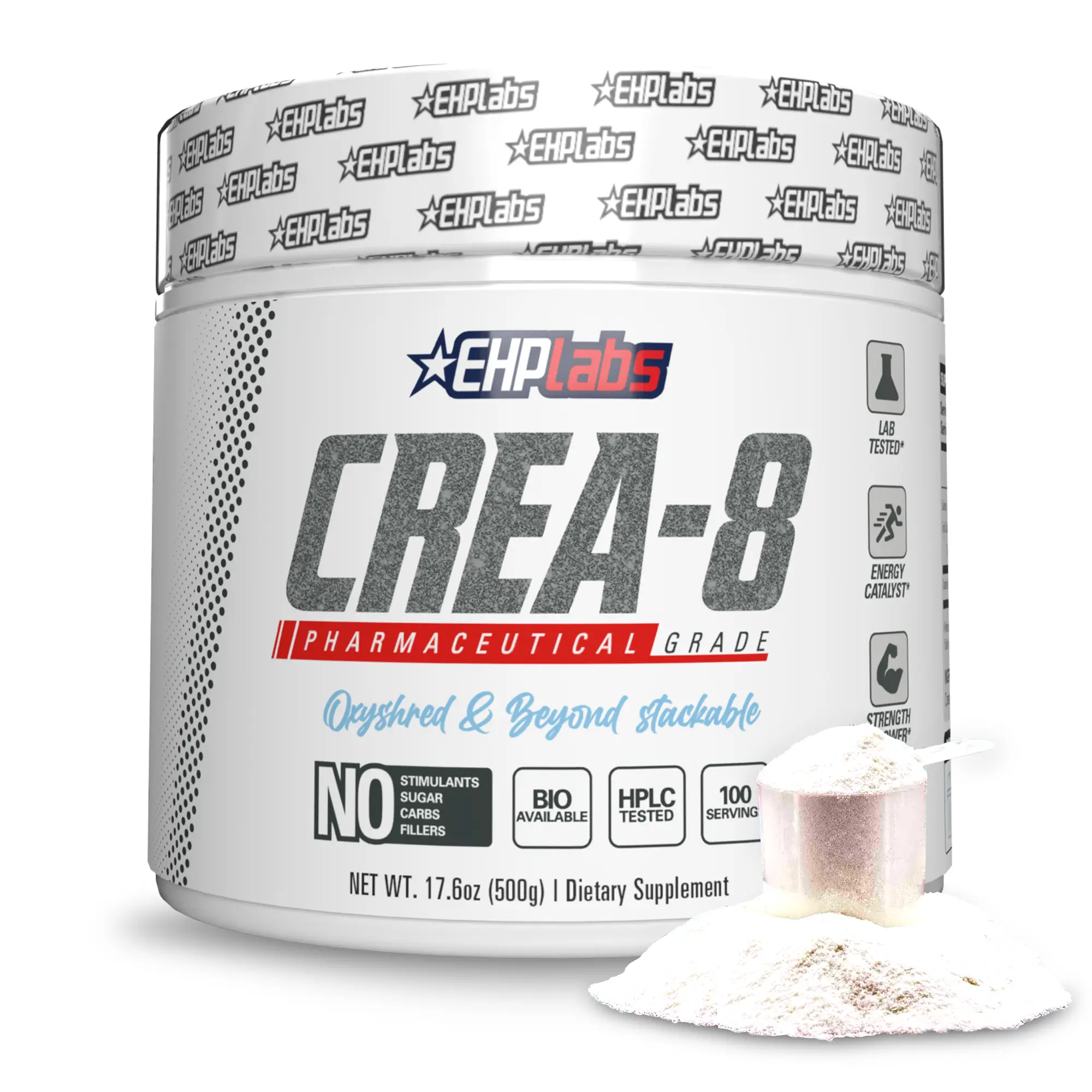EHPlabs CREA-8 Micronized Creatine Monohydrate Powder - Dietary Fitness Supplement for Optimum Muscle Growth, Increased Strength, Enhanced Energy Outp