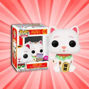 Funko Pop! Asia Flocked Lucky Cat Summer Convention Limited Edition