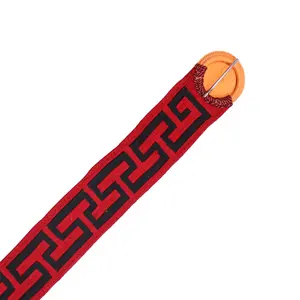 36" Cincho Charro Rojo Horse Braided Red Cinch