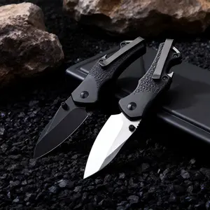 H8337 Steel Folding Knife,    Premium Gift,   Non-Slip Nylon Fiber  Handle,